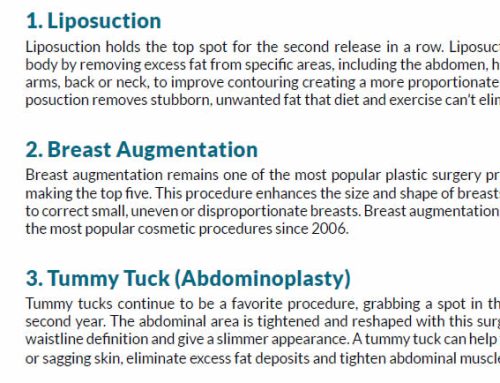 Top Overall Cosmetic and Reconstructive Procedures